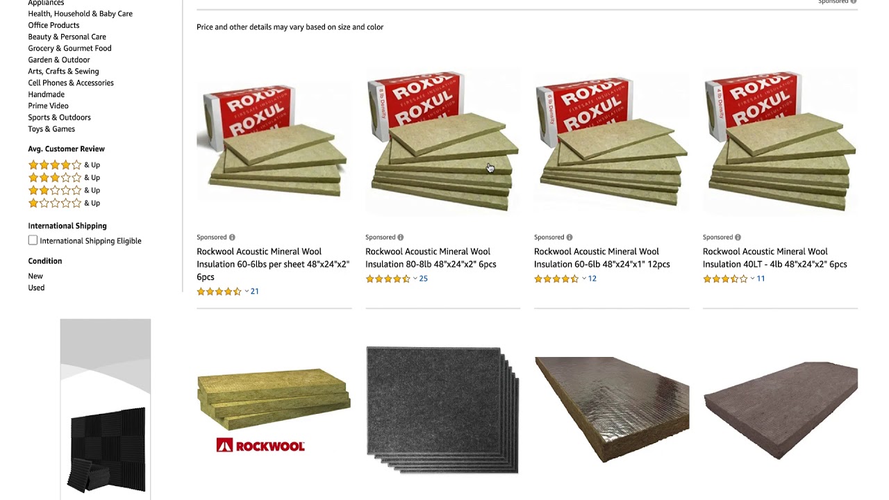 Egg crate foam vs rockwool sound insulation YouTube