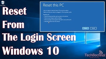 Reset Windows 10 From The Login Screen - How To