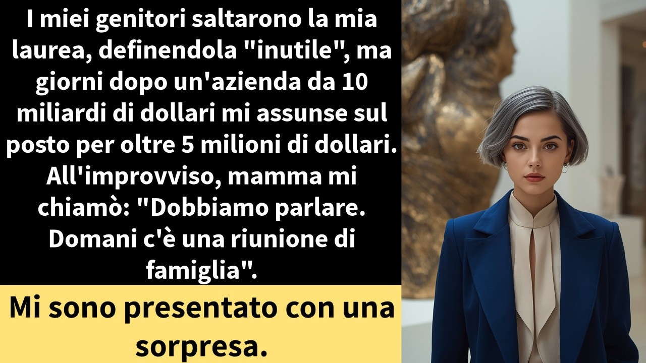 Sette persone erano sedute a quel tavolo, e mia madre sorrideva come se non mi avesse mai detto che la mia laurea era “solo una cerimonia”. Poi mio fratello si è sporto in avanti e ha chiesto...