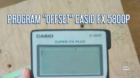 Program "offset" casio fx5800p