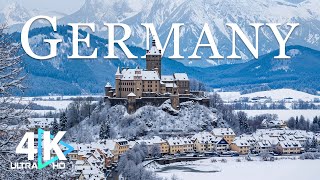 Winter in Germany 4K | Snow-Capped Castles, Historic Villages & Majestic Alps