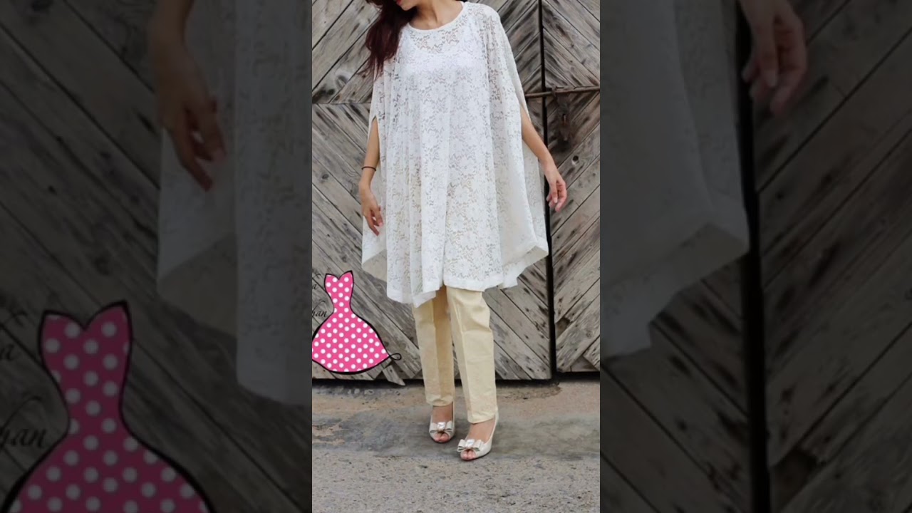 cape style dress desings - Pakistani cape dress style 