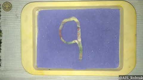 Cognitive Development | Sand Tracing of Number 9