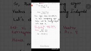 Linearly Independent Eigen Vectors in Linear Algebra