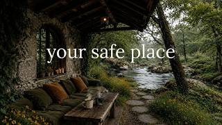Cozy Riverside Cabin | Relaxing Music, River Sounds & Birds for Reading, Study and Sleep