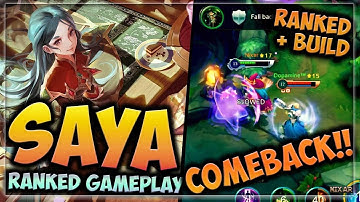HEROES EVOLVED - SAYA BUILD | BEWITCHING SKIN | RANKED GAMEPLAY - EPIC COMEBACK!!
