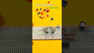 Luces de Policia con Leds  #ne555 #electronica #shorts  #electricidad