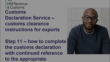 Customs clearance instructions for exports– Step 11 – how to complete the customs declaration