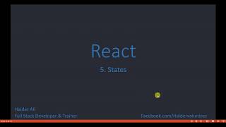 React JS In Urdu ~ React States (Part 1 of 7)