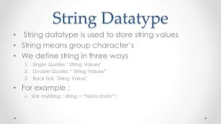 08 string datatype in typescript | typescript tutorial in hindi urdu