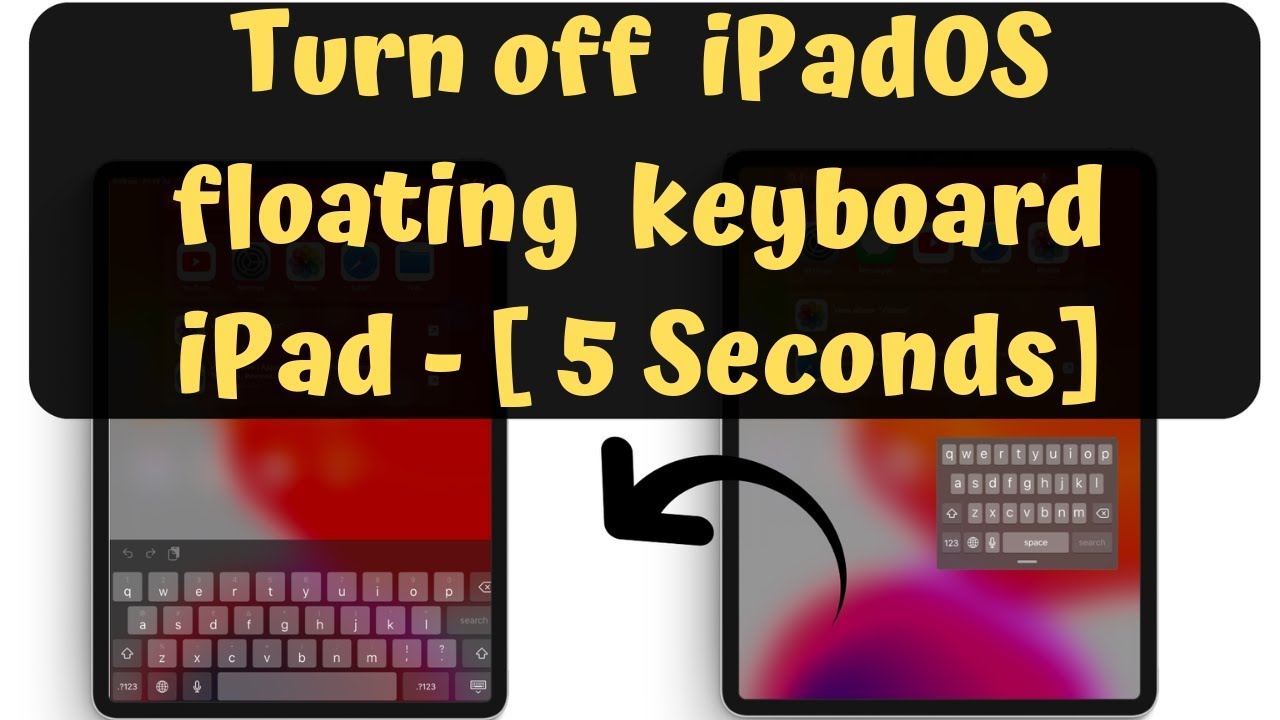 How to Turn off Floating keyboard iPad, Pro, Mini iPad Stuck on Small