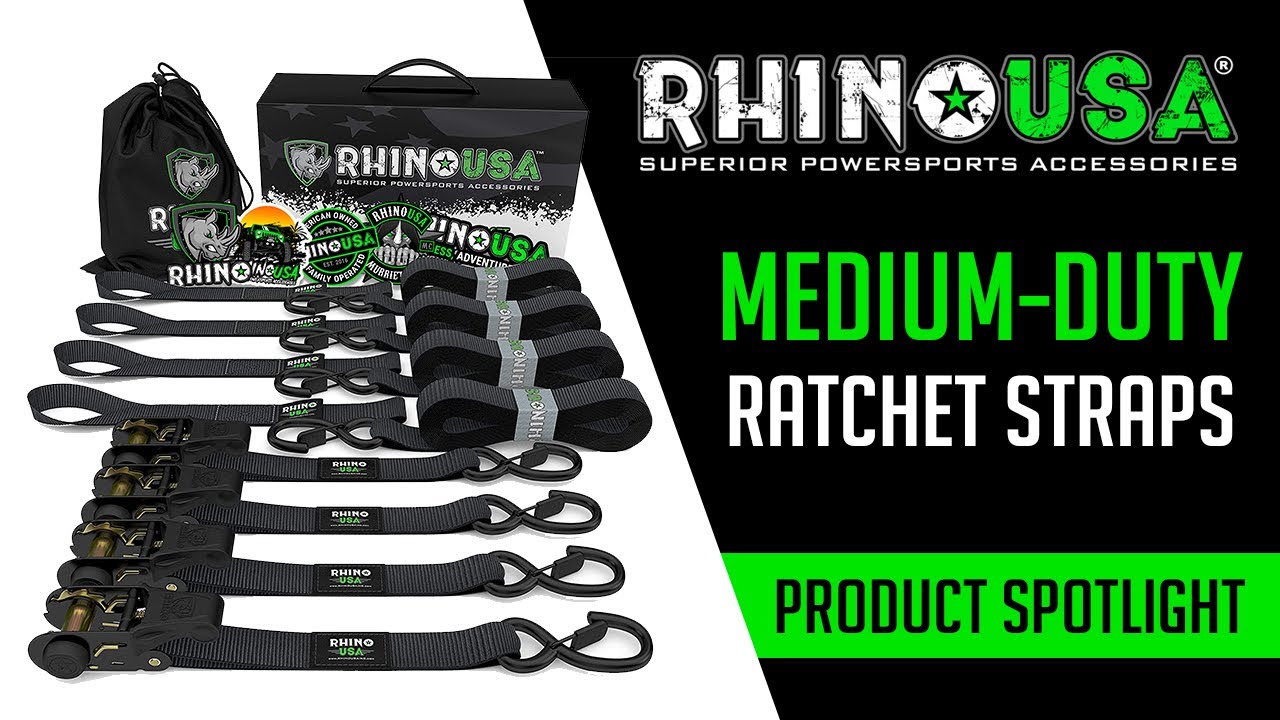 Rhino USA Medium-Duty Ratchet Tie-Down Set