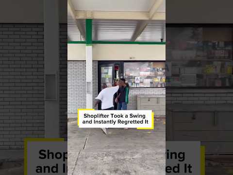 Shoplifter Took a Swing and Regretted It Fast 🤣