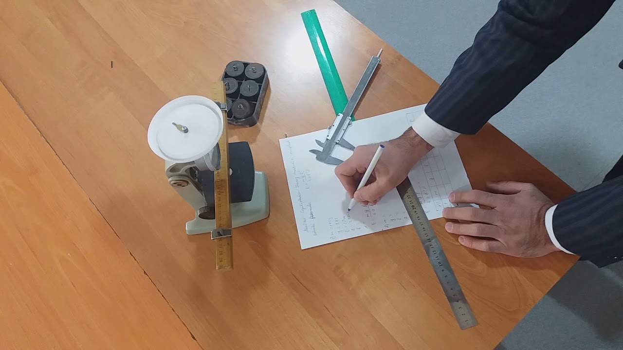 Egilishda Yung modulini aniqlash.