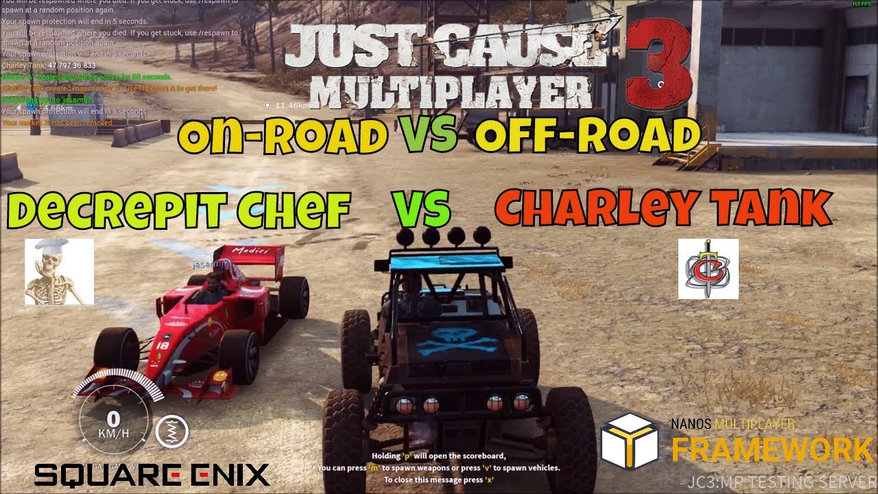 Just Cause 3 Multiplayer off Road VS On Road - YouTube