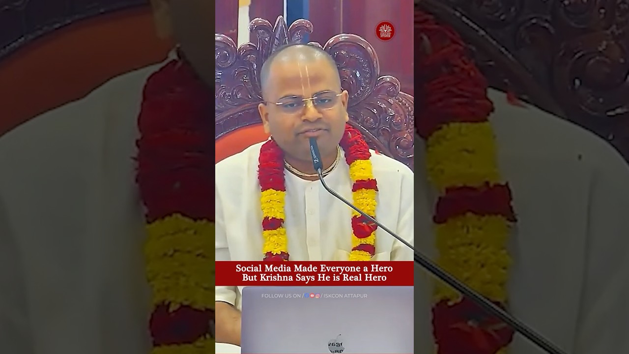 Social Media Made Everyone a Hero But Lord Krishna Says He is Real Hero #krishna #iskcon