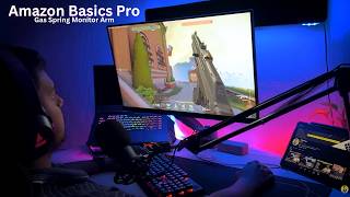 Amazon Basics Pro Series Ergonomic Single Monitor Arm with Gas Spring - UnBoxing + Review