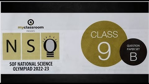 NSO Class 9|| SOF NATIONAL SCIENCE OLYMPIAD 2022-23 Question paper for Class 9