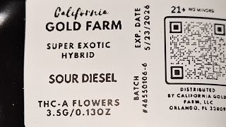 Sour Diesel from California Gold Farm is pretty amazing #mustwatch #420community