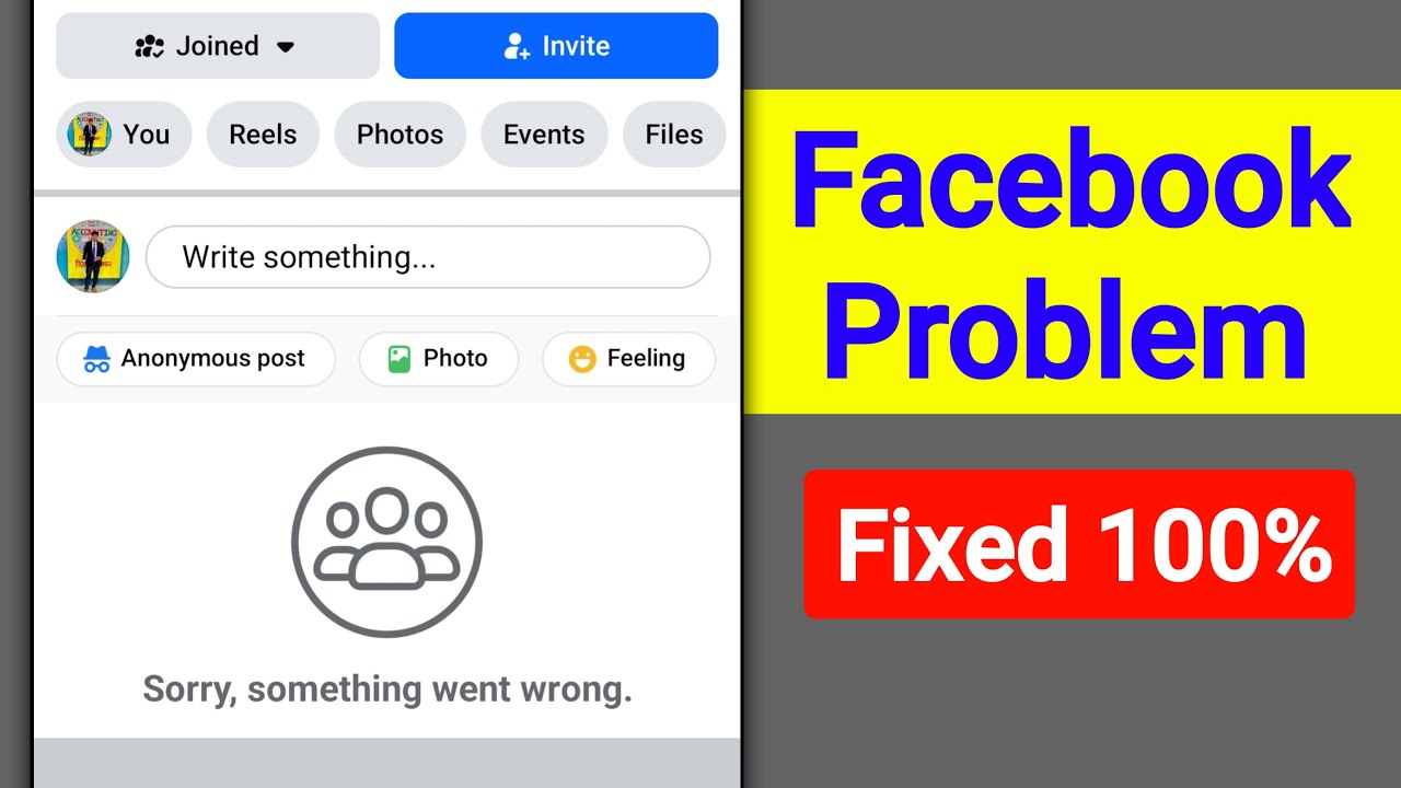 Fix Facebook Group Sorry Something Went Wrong Problem | Sorry Something ...