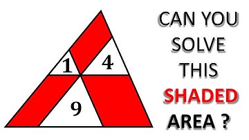 Solve the Red Shaded Area Formed Between 4 Similar Triangles