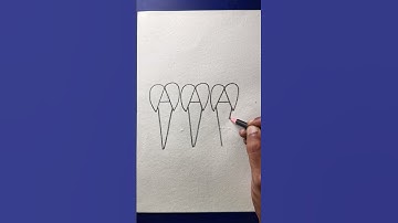 Simple and easy birds drawing with A A A art