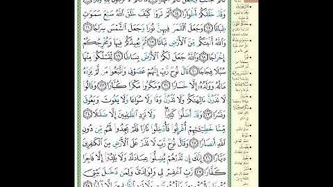 الصفحة (571) من المصحف الشريف ( سورة نوح - مشروع حفظ القرآن الكريم )