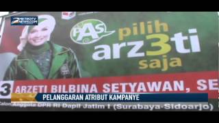 Atribut Kampanye Arzetti dan Sekjen PKB Banyak Langgar Aturan