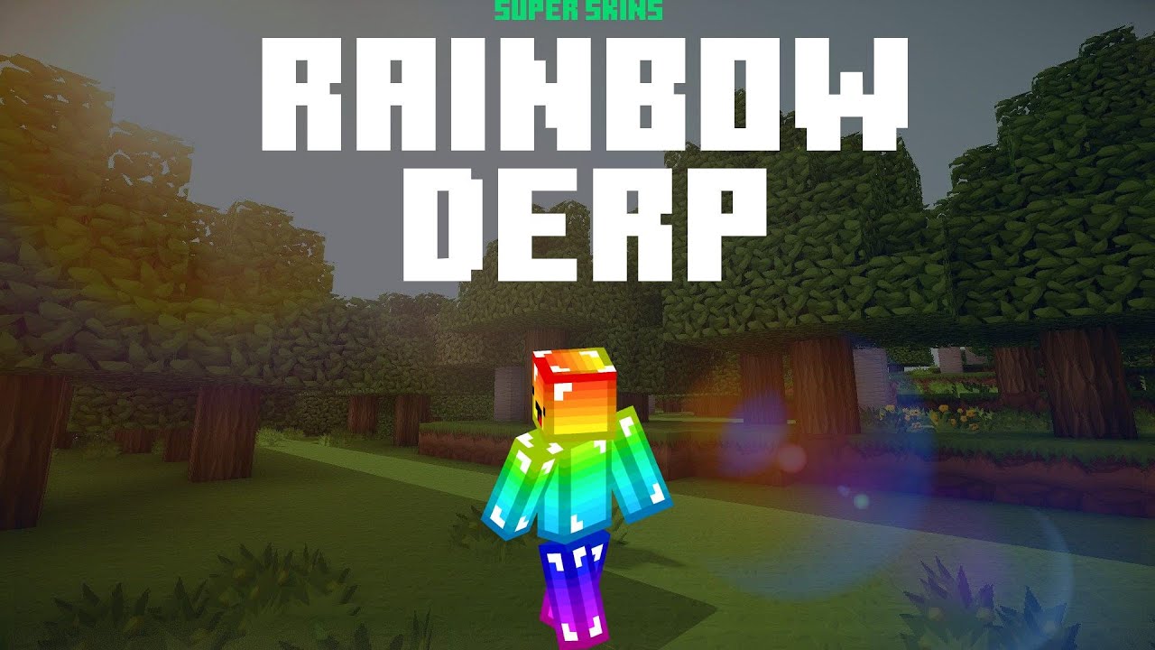 Best Rainbow Derp Minecraft Skin 🌈 Free Download Links 🌈 Rainbow Derp