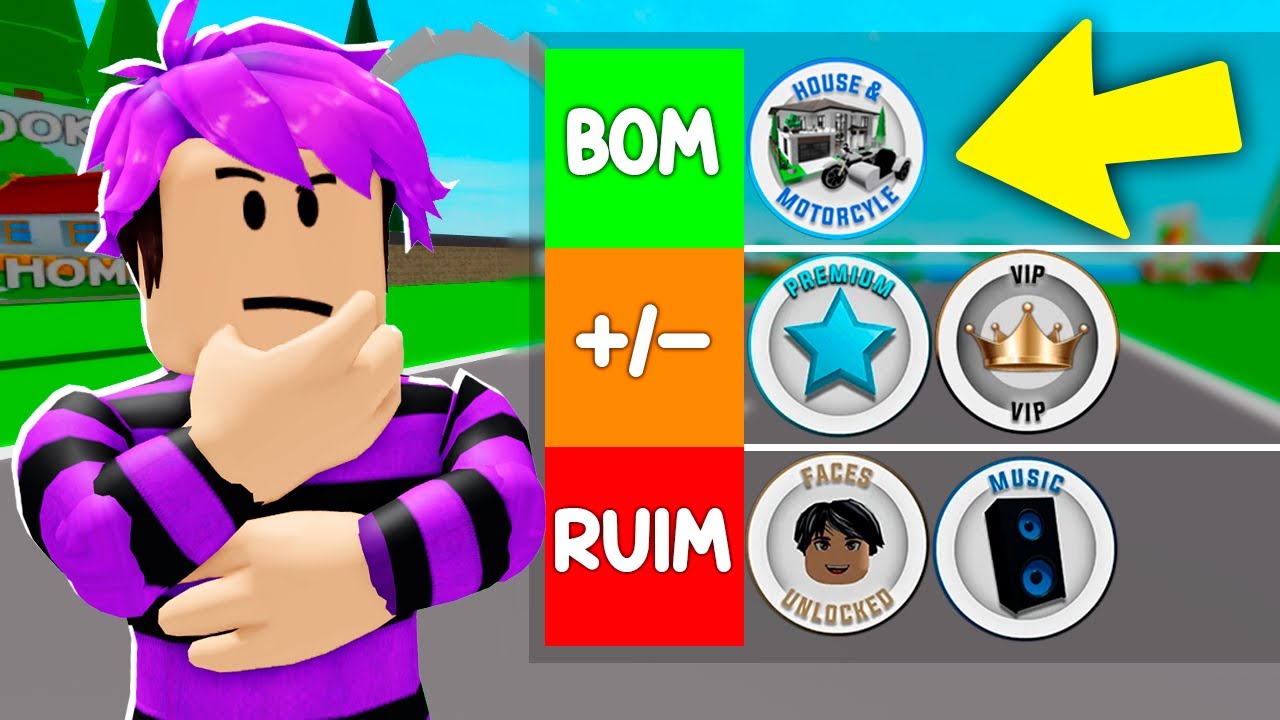 TIERLIST DAS MELHORES GAMEPASS do BROOKHAVEN