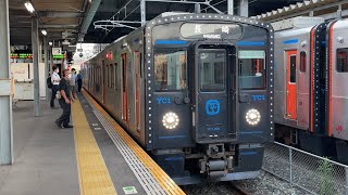 【4K】長崎本線 YC1系208-1208 普通長与経由長崎行き 諫早駅到着