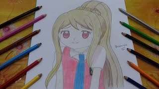 رسم( آمل) صديقة نسمه من انمى كوكوتاما