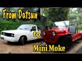 Datsun transformation to mini moke // mini moke homemade // mini jeep