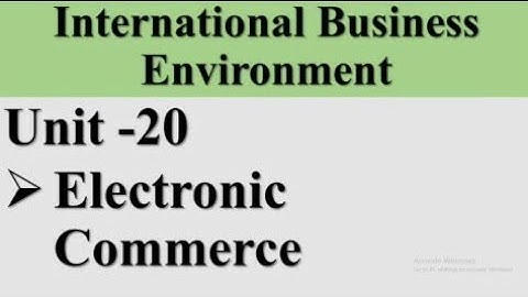 IBO-1 II Unit-20 || Electronic Commerce  || Scoremax