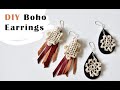 DIY | Boho Earrings, made from leather and lace!