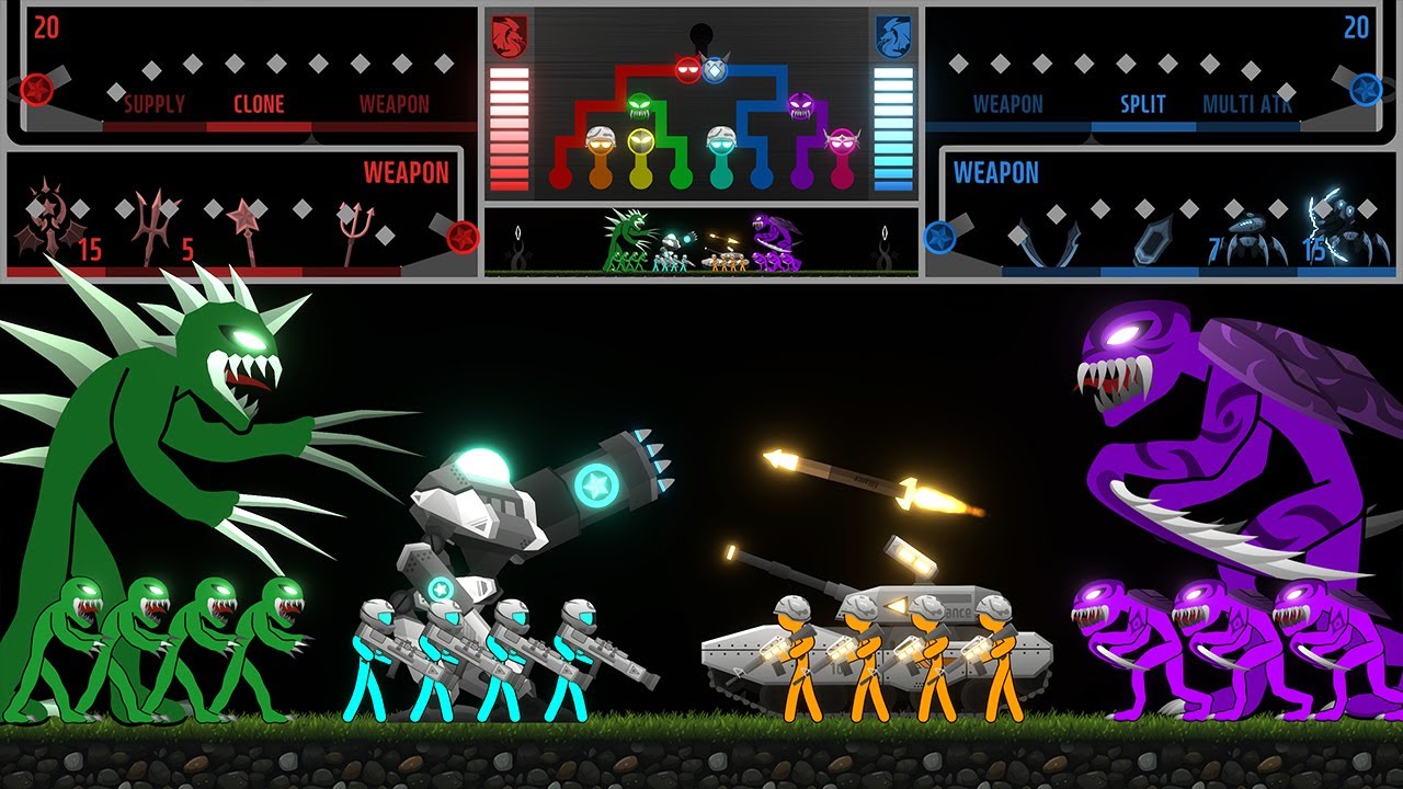 8-Tribe Tournament (Rematch) : War of Tribes #1 #2 - Stickman & Ragdoll Fight