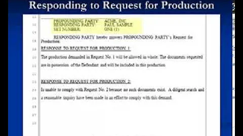 Introduction to Discovery: Part 9: Responding to Requests for Production
