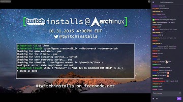 Twitch Installs Arch Linux - Full video with twitch chat