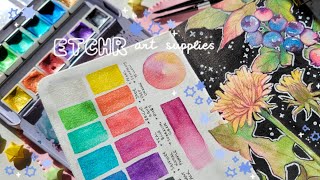 Let&#39;s try Etchr art supplies ♡ sketchbook + watercolors