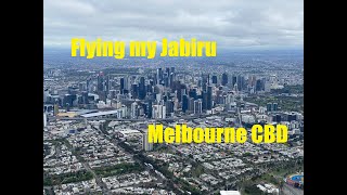 Flying my Jabiru past Melbourne CBD and along Port Phillip Bay.