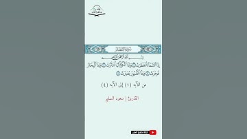 سورة الانفطار - من الآيه (1) إلى (4) القارئ سعود السليم  1444 هـ - 2023 م