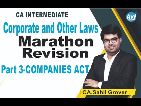 |CA Inter|Corporate and other laws| Revision Part 3 by CA Sahil Grover