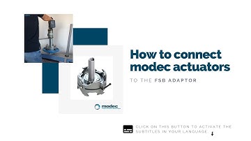 How to connect modec actuators to the FSB adaptor