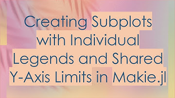 Creating Subplots with Individual Legends and Shared Y-Axis Limits in Makie.jl