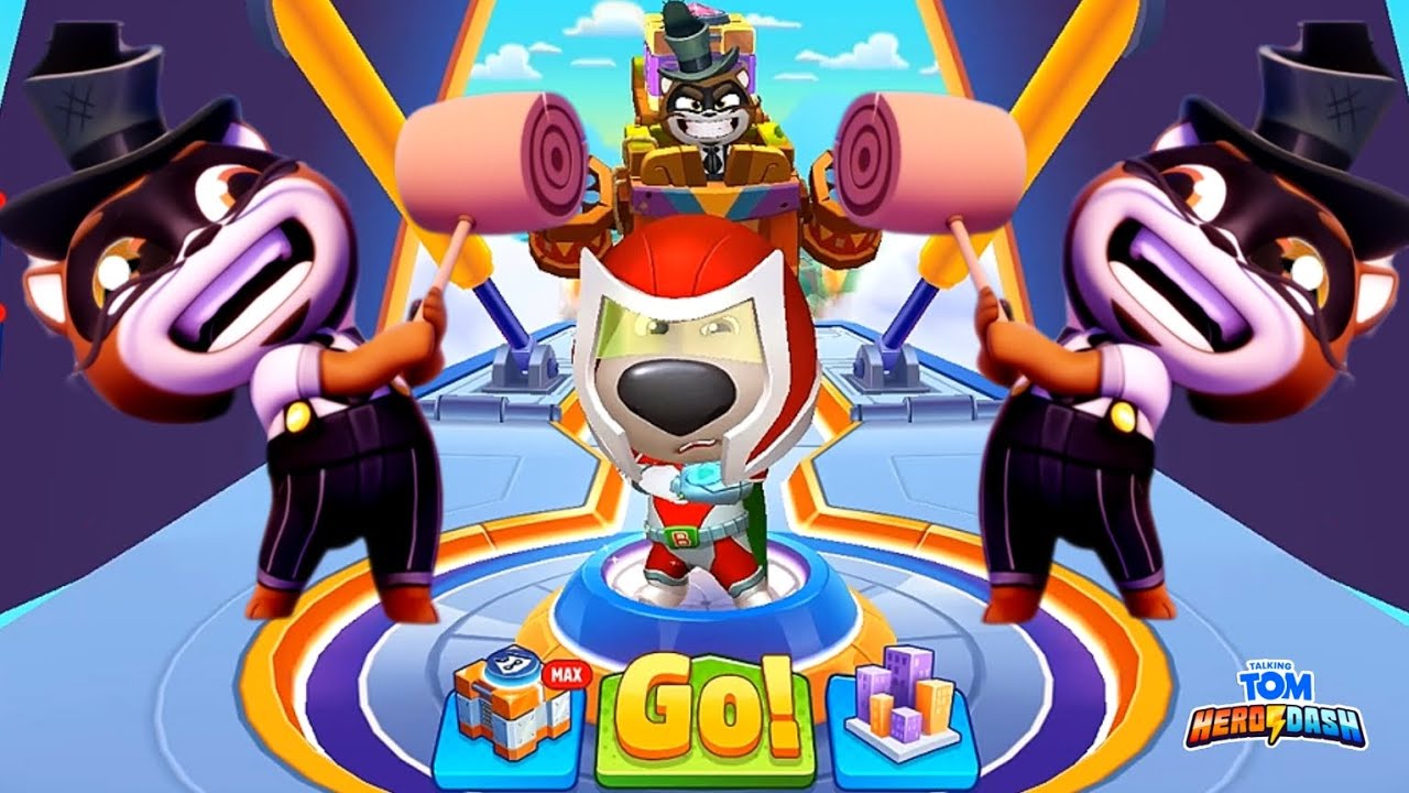 TALKING TOM HERO DASH - MEGA SUPER HANK AND MEGA SUPER RACOON REPAIRING ...