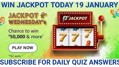 Amazon Jackpot Wednesdays Funzone Jackpot Quiz Answers today, win 50000