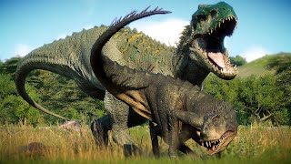 ALL HERBIVORE & CARNIVORE EPIC BATTLE ROYALE IN SAVANA - Jurassic World Evolution 2