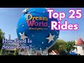 Top 25 rides  dream world  which coaster is 1  how good is snow town