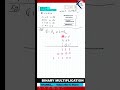 Binary Multiplication | how to do  Binary Multiplication   #shorts #binarymultiplication