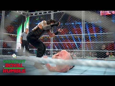 Roman Reigns belts Brock Lesnar with multiple steel chair strikes: Greatest Royal Rumble